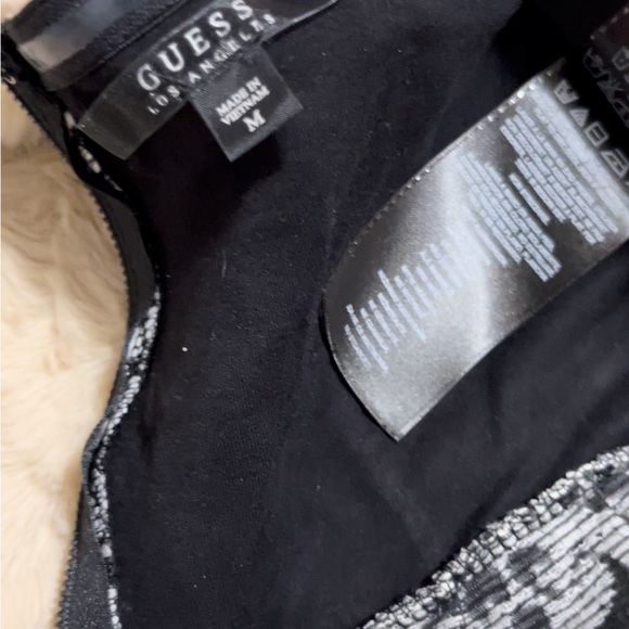 GUESS Leopard Bustier Top Corset like, black and white, Medium - Picture 8 of 9